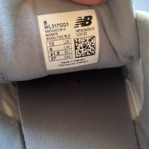 New Balance 317 Gray Heathered Womens Size 10 Sneakers Shoes‎ - Picture 7 of 7